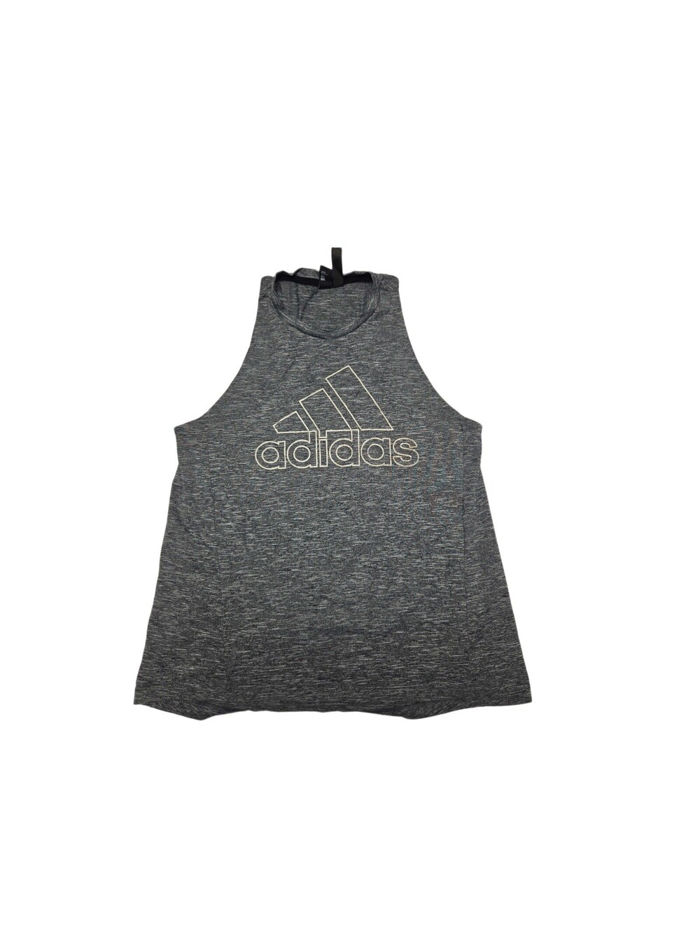 Adidas Women Gray Heather Athletic Workout Racerback Tank Top Size M